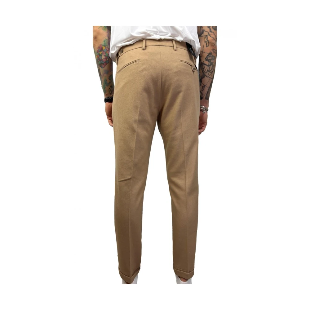 Michael Coal Beige Wol Pantalone Beige Heren