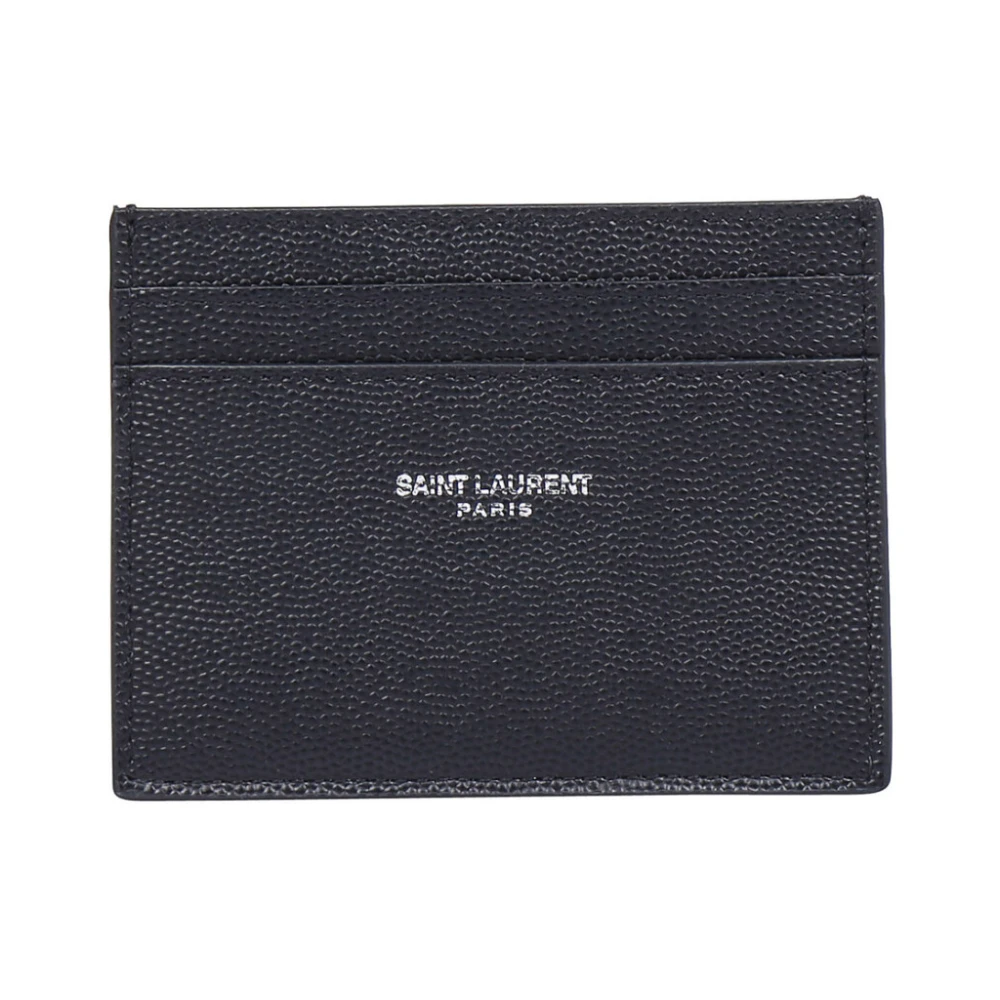 Saint Laurent Paris Credit Card Case Black Heren