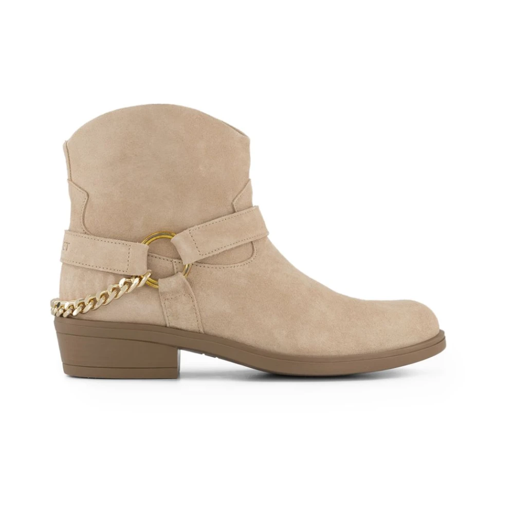 Twinset Women's Beige Cowboy & Biker Boots, 3 Uk, Twin-Set Boots