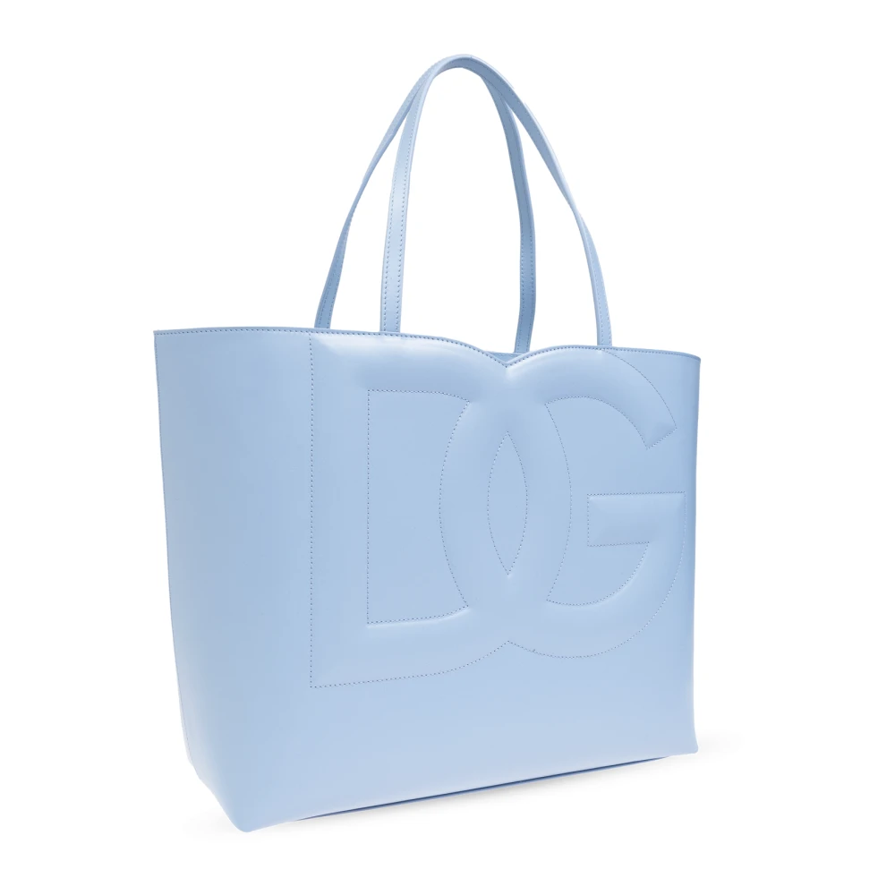 Dolce & Gabbana Tas DG Logo type Shopper Blue Dames