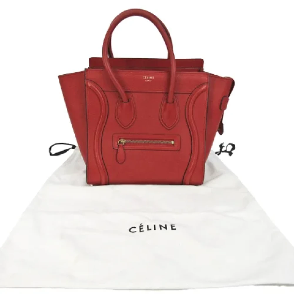Celine Vintage Pre-owned Leather handbags Red Dames