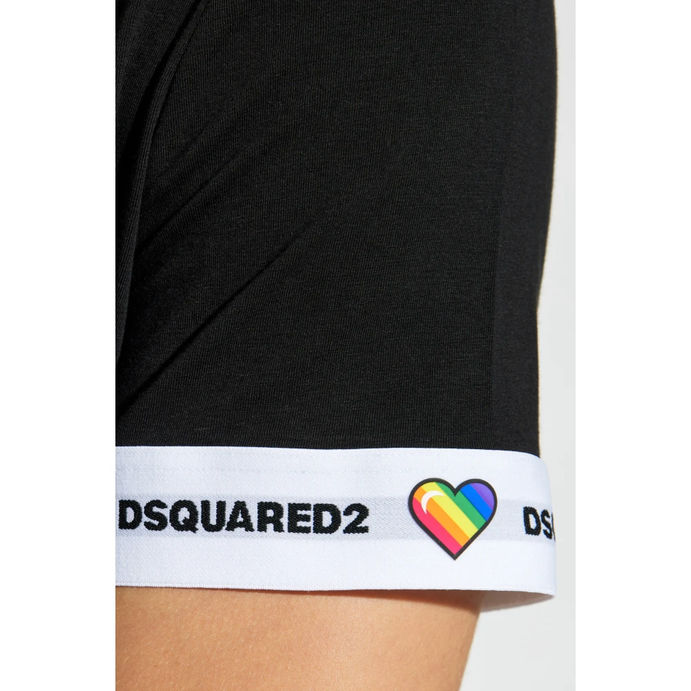 Dsquared2 T-shirt uit de 'Underwear' collectie Black Heren