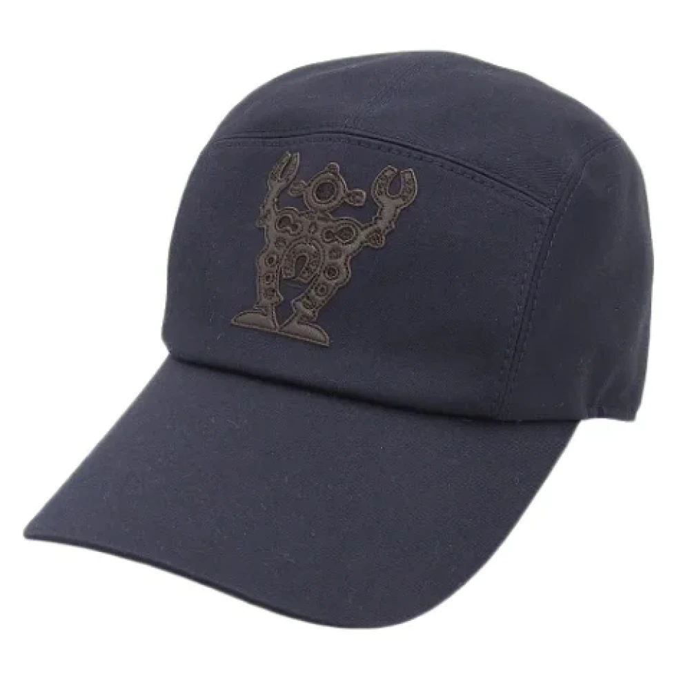 Hermès Vintage Pre-owned Cotton hats Blue Dames