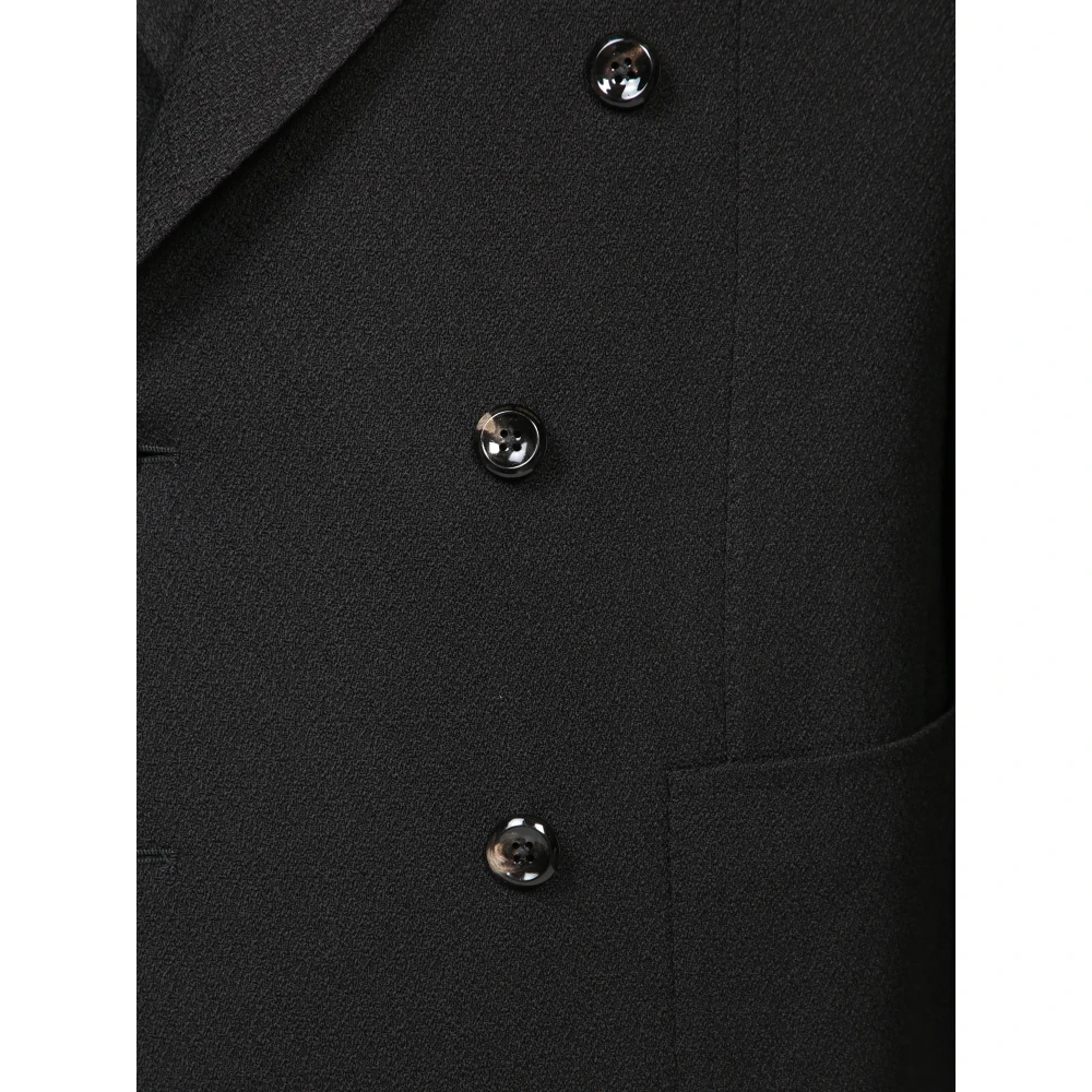 Tagliatore Zwarte Double-Breasted Blazer Black Heren