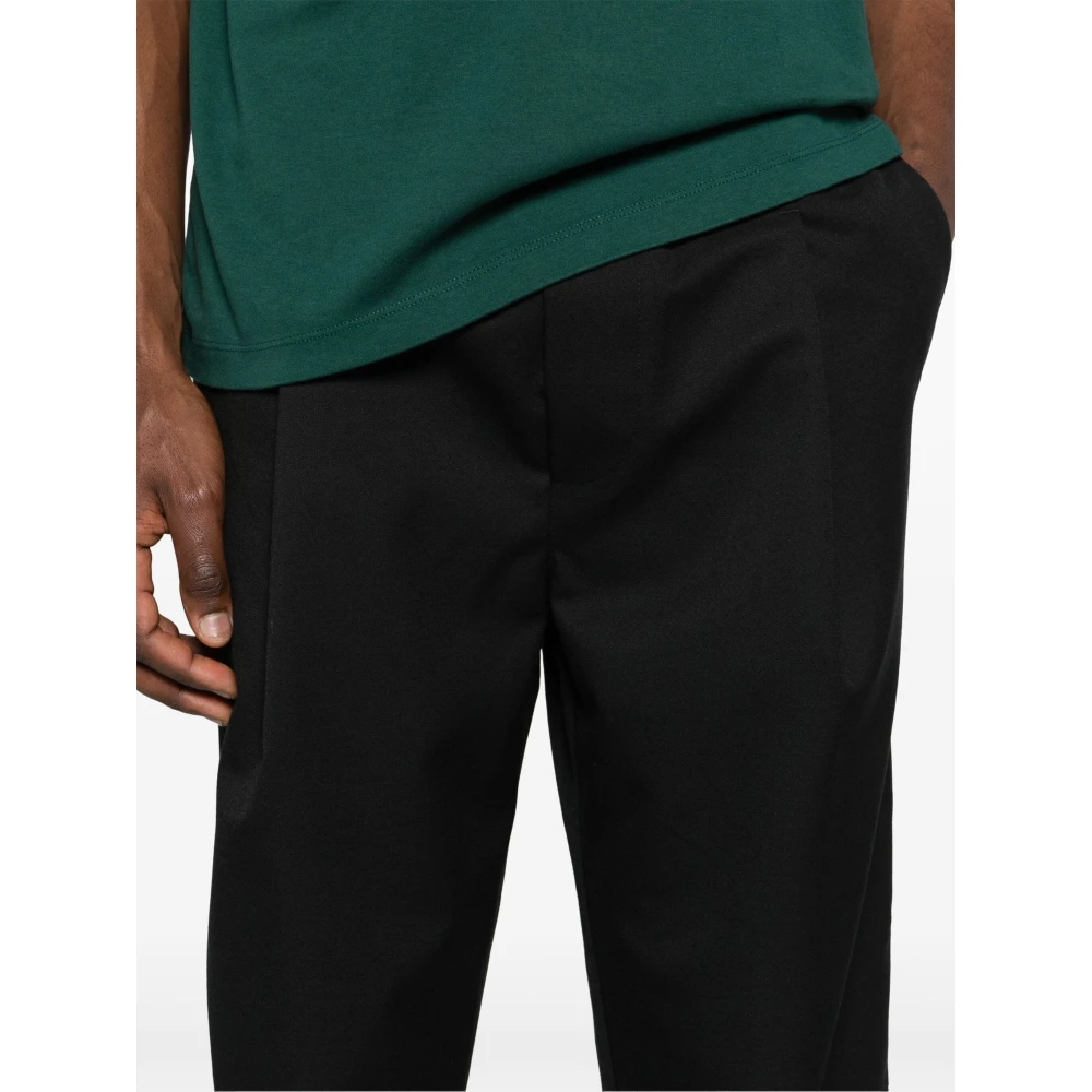 Drole de Monsieur Zwarte Cropped Broek Black Heren