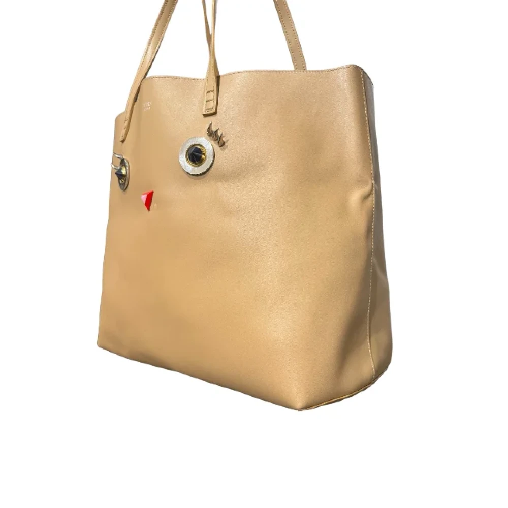 Fendi Vintage Pre-owned Leather fendi-bags Beige Dames