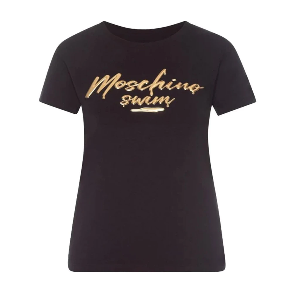 Moschino Katoenen Logo T Shirt Black Dames