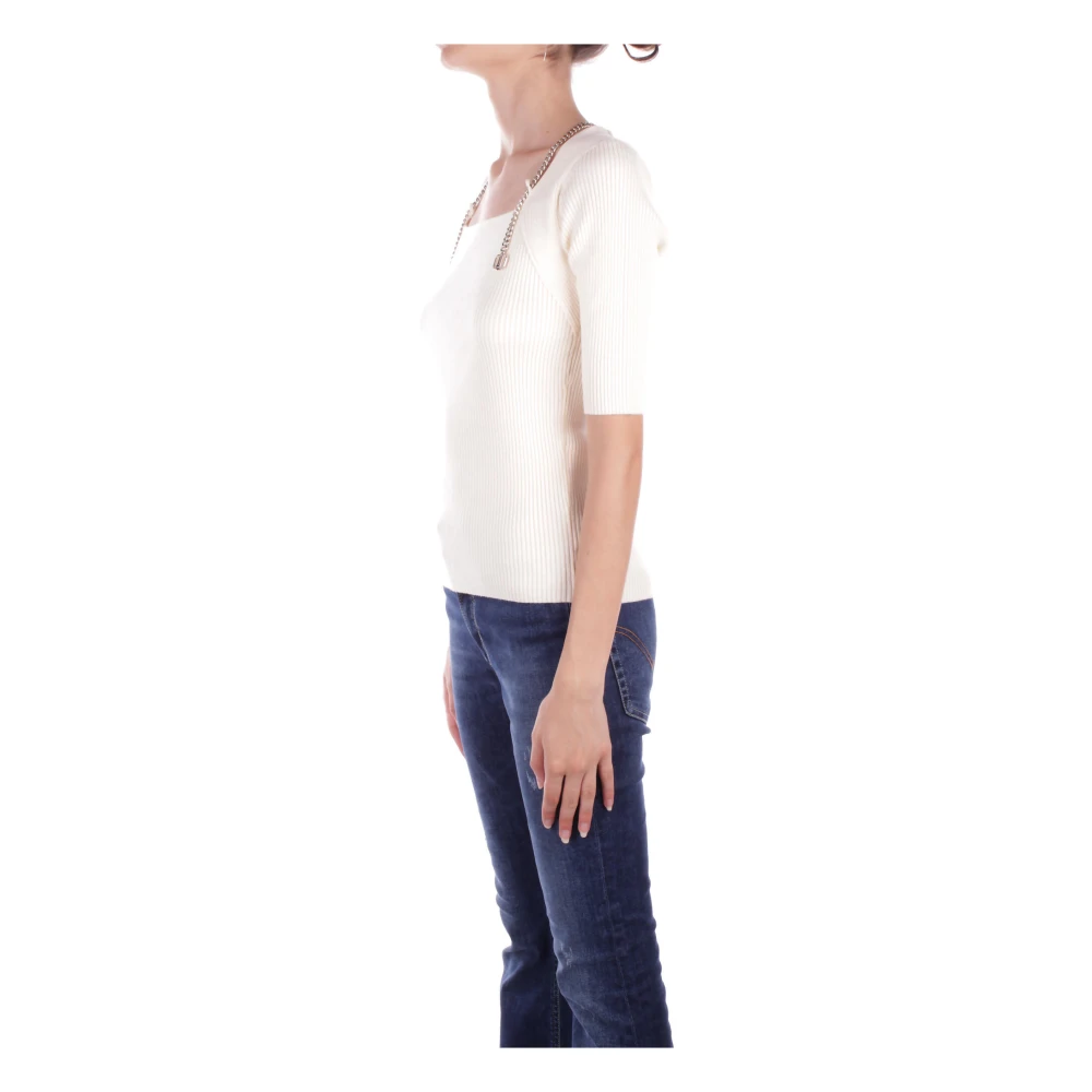 Liu Jo Witte Sweater met Cut-Out Detail White Dames