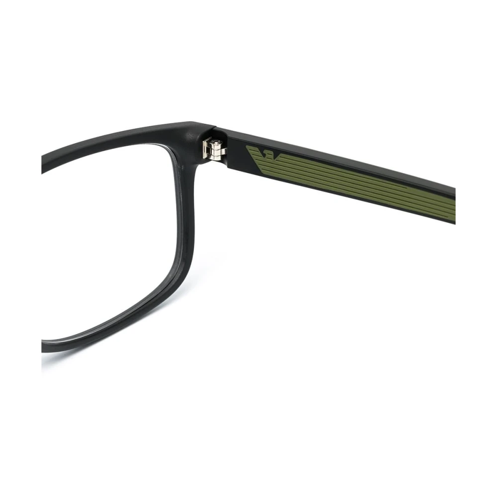 Emporio Armani Zwarte Optische Bril Klassieke Stijl Black Heren