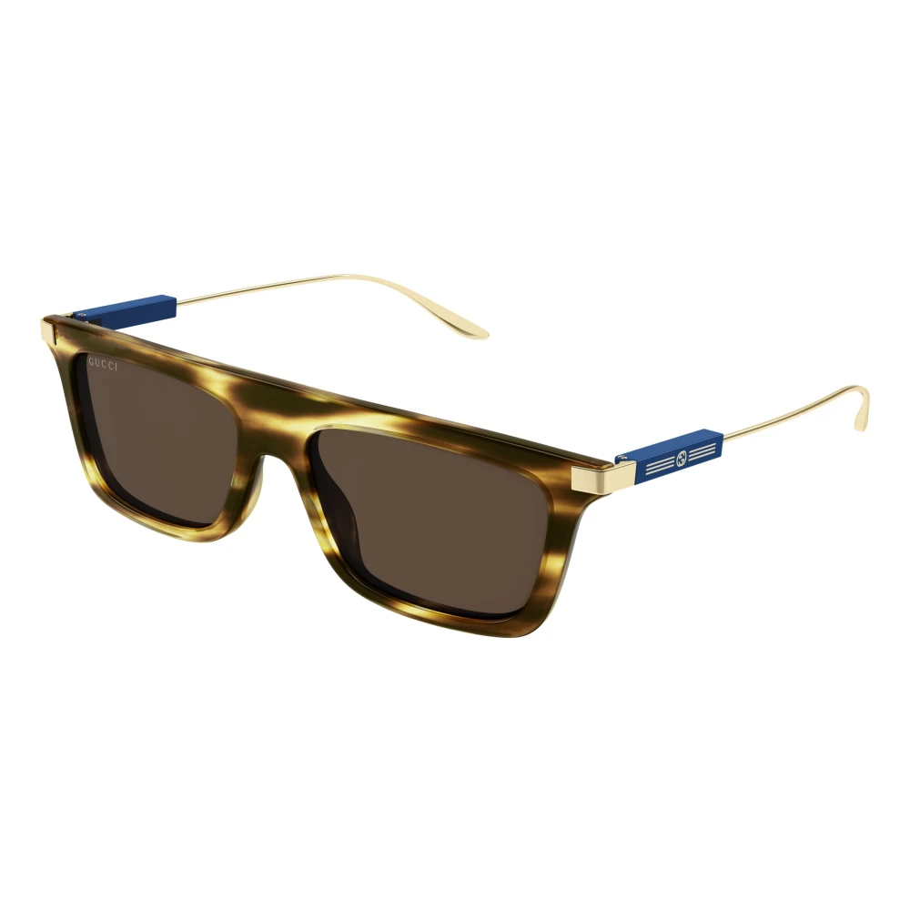 Gucci Men's Brown Sunglasses, 55 Mm, Rectangle-Frame Sunglasses