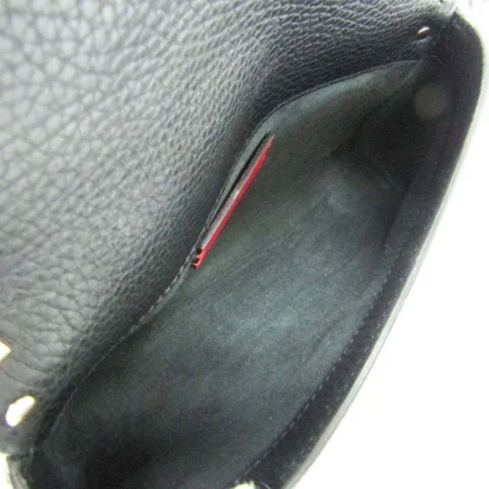 Valentino Vintage Pre-owned Leather shoulder-bags Black Dames