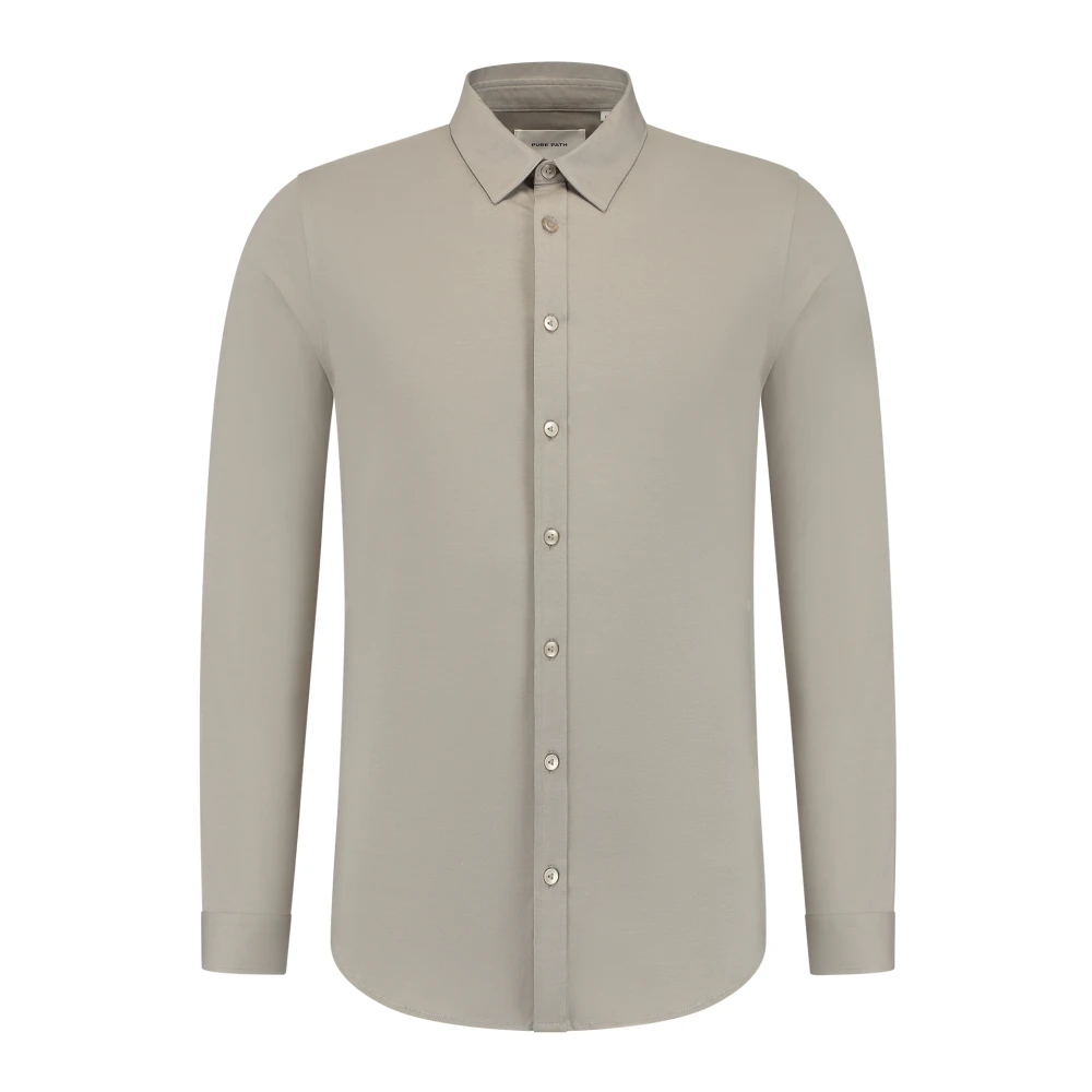 Pure Path Elegant Jersey Shirt Beige Heren