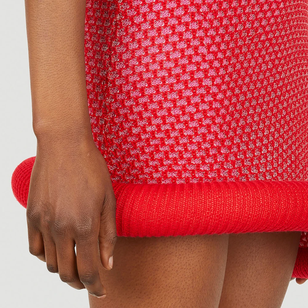 Louise Lyngh Bjerregaard Mesh Gebreide Jurk Red Dames
