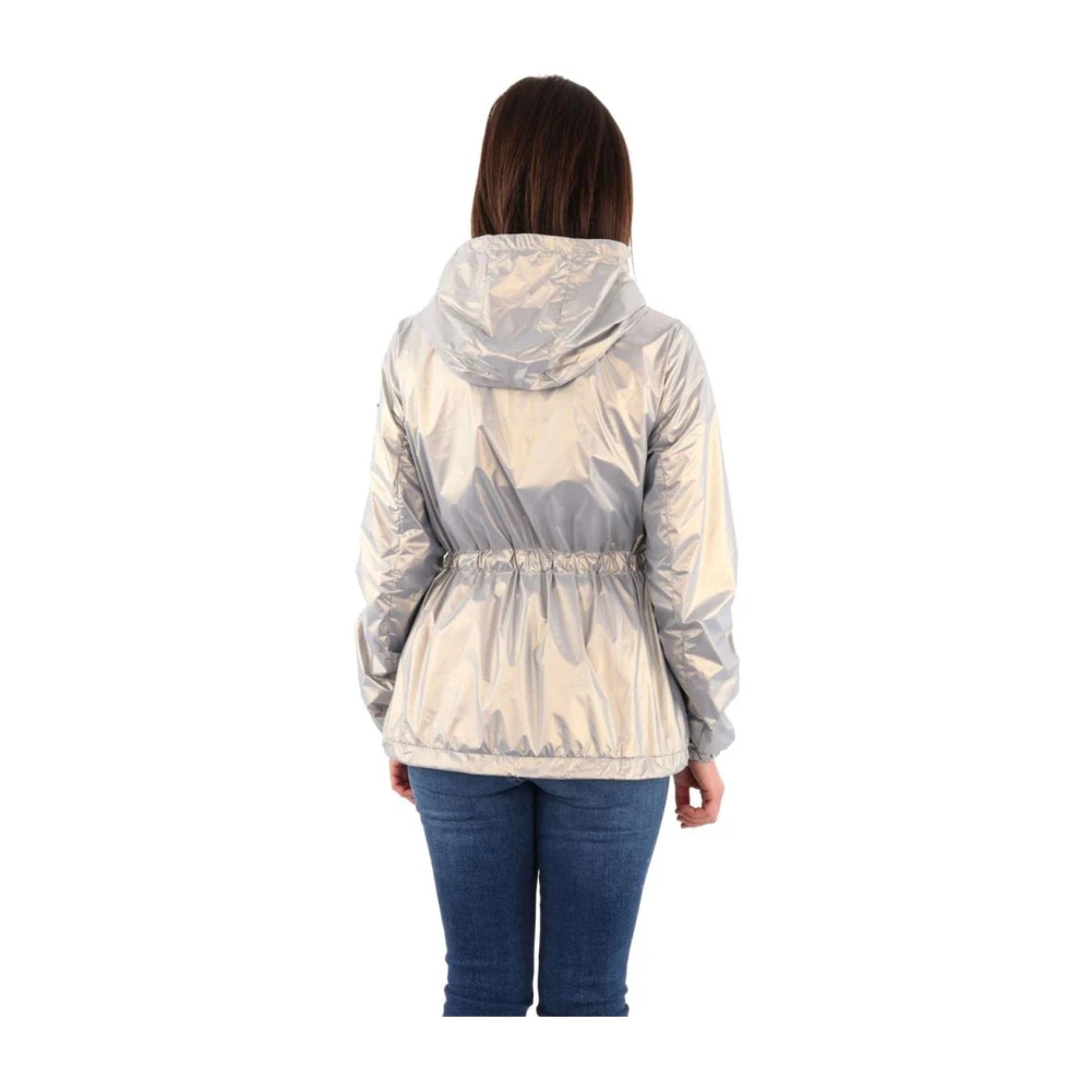 YES ZEE Grijze Mesh Gevoerde Rits Jas Gray Dames