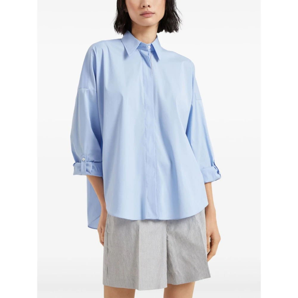 BRUNELLO CUCINELLI Lichtblauw Herenshirt Blue Dames