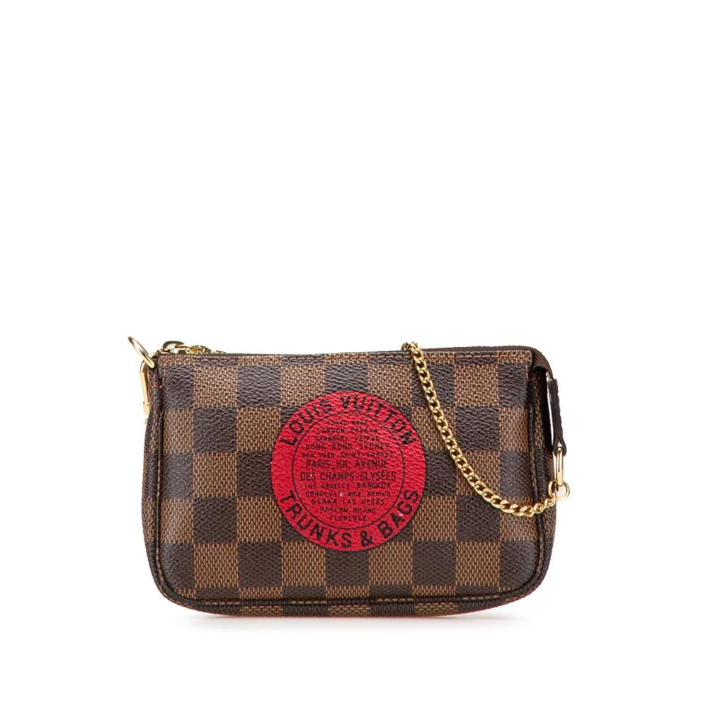 Louis Vuitton Vintage Women's Brown Pre-Owned Damier Ebene Canvas Clutch