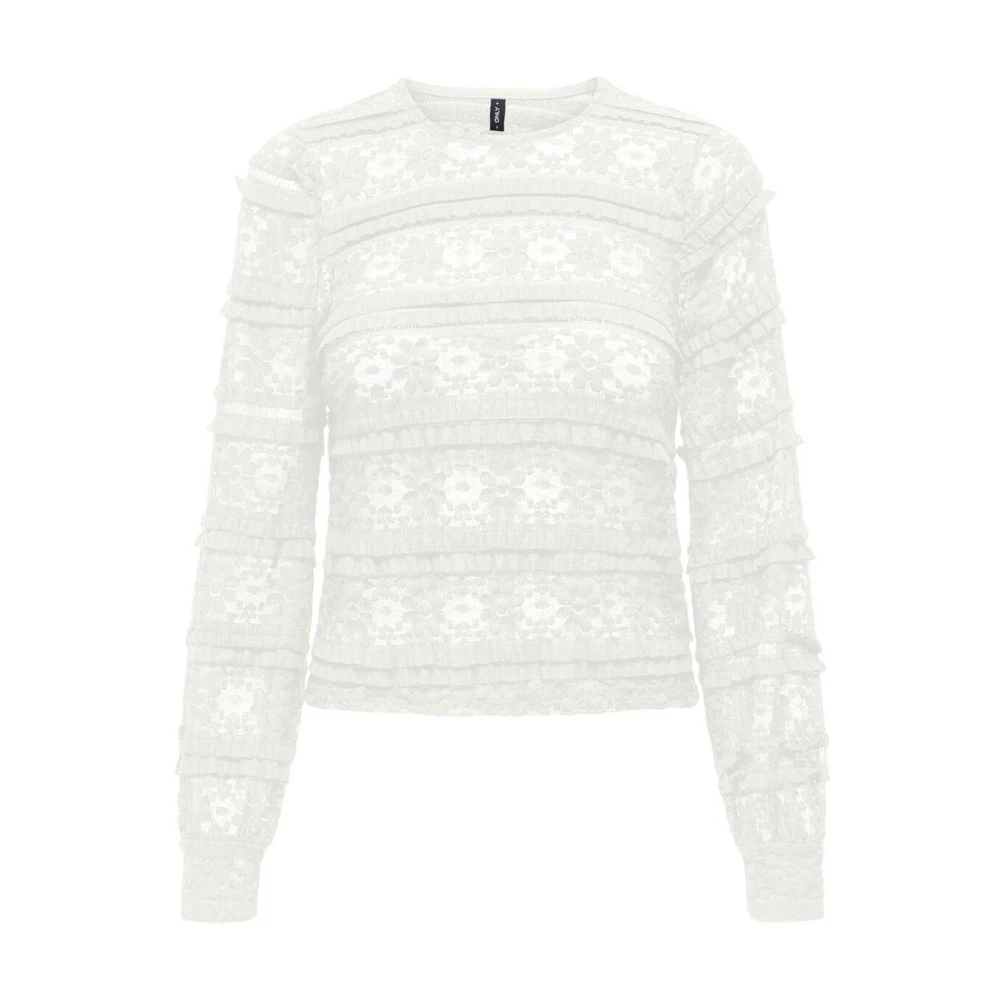 Only Puff Lange Mouw Top Beige Dames