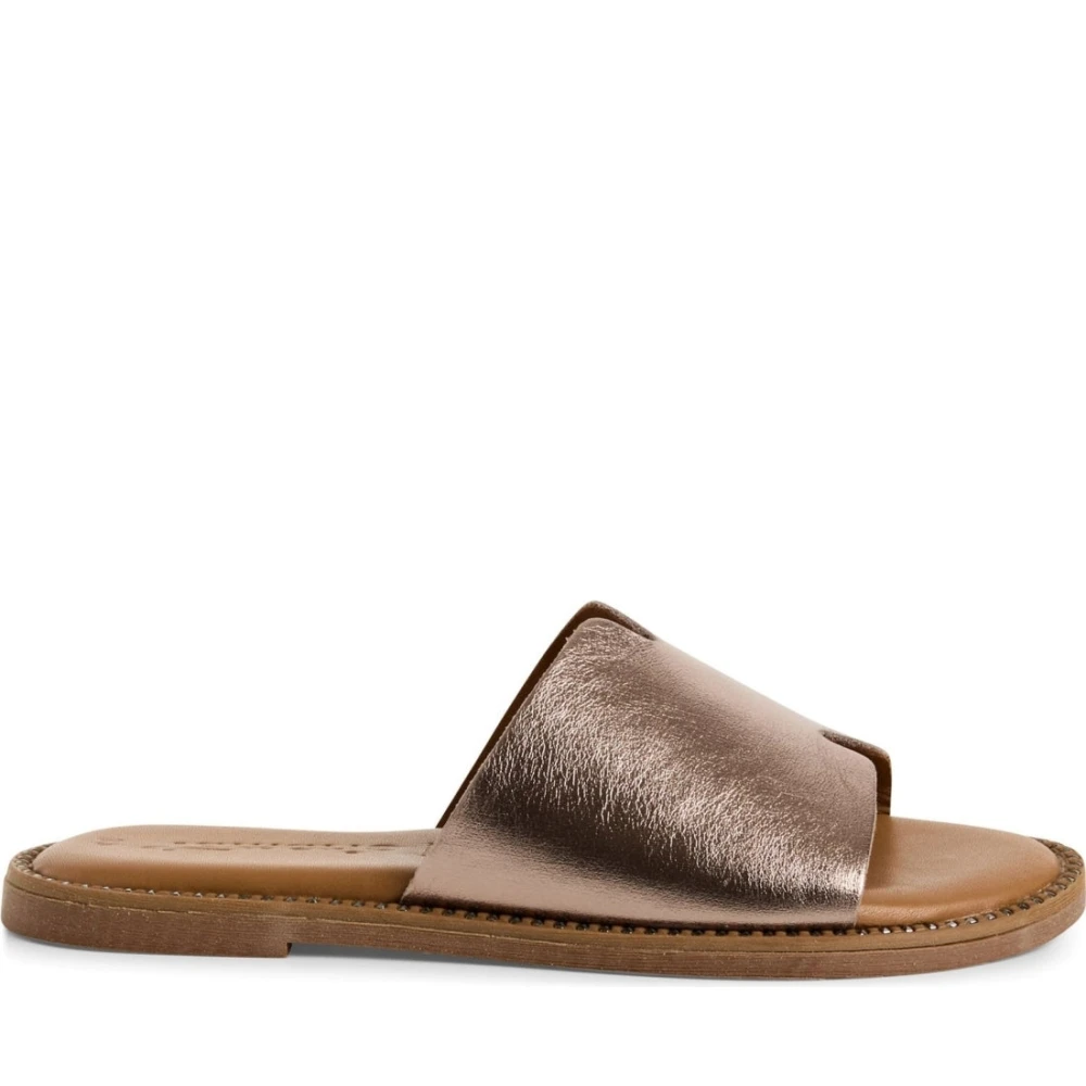 Tamaris Women's Brown Sliders, 5 Uk, Leather Mule