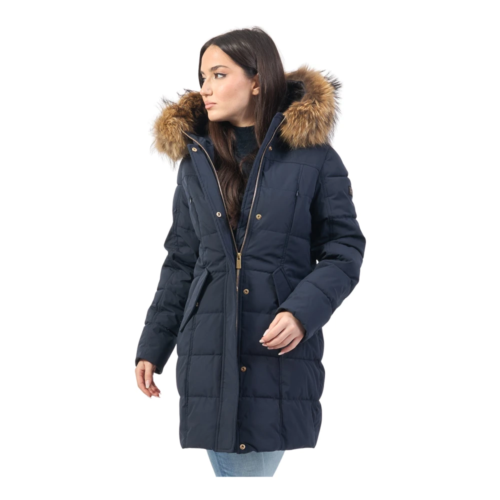 YES ZEE Blauwe Winterjas Stijlvol Ontwerp Blue Dames