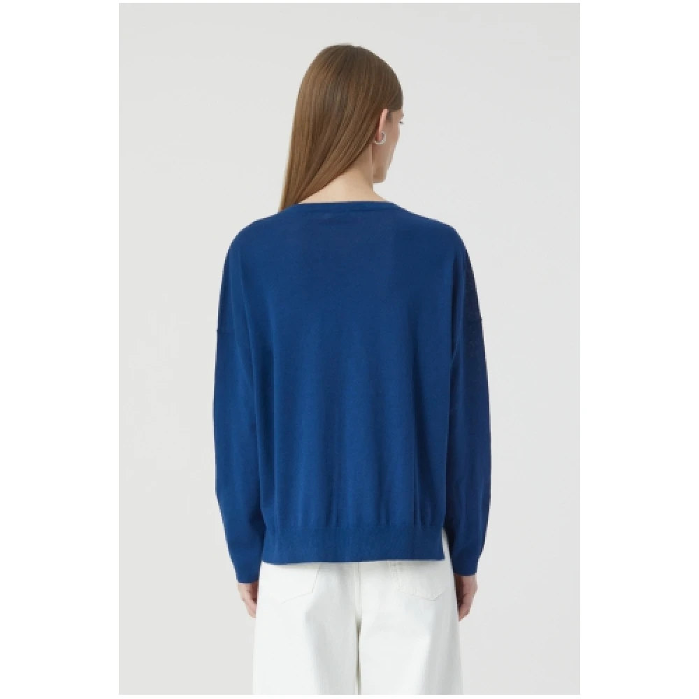 closed Fijngebreide Jersey Top Blue Dames