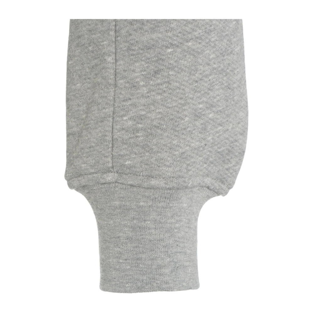 closed Grijze Cropped Hoodie met Reliëf Logo Gray Dames