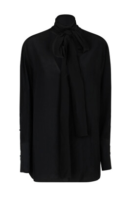 black-silk-blouse-with-lavalliere