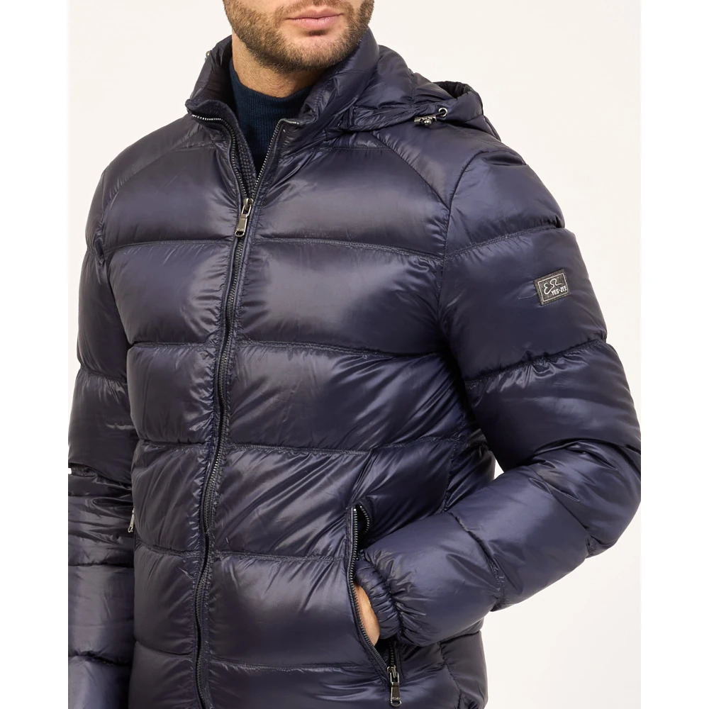 YES ZEE Gewatteerde jas met capuchon marineblauw Blue Heren