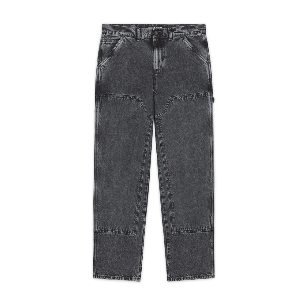 Iuter Dubbele Knie Denim Jeans Gray Heren