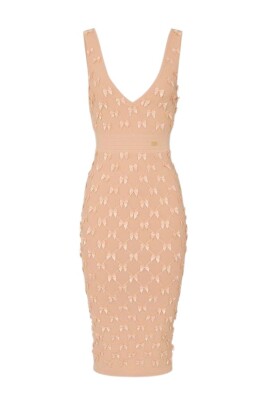 robe-midi-sans-manches-a-col-en-v-avec-motif-losanges-et-noeuds