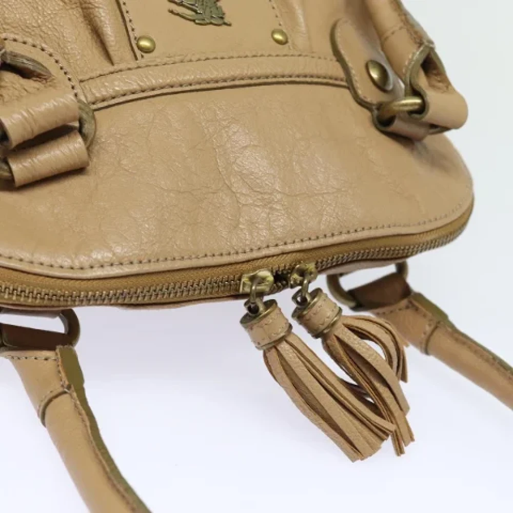 Burberry Vintage Pre-owned Leather shoulder-bags Beige Dames
