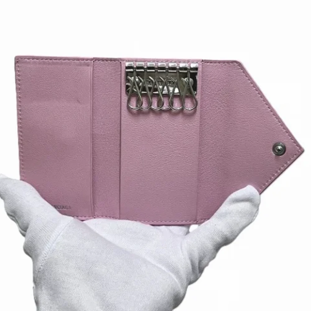 Balenciaga Vintage Pre-owned Leather key-holders Pink Dames
