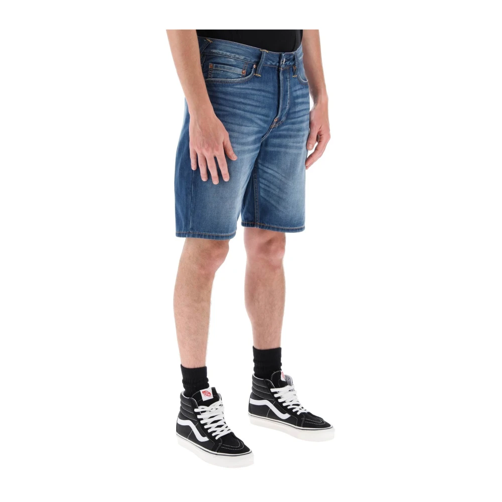 Evisu Denim Shorts voor Mannen en Vrouwen Blue Heren