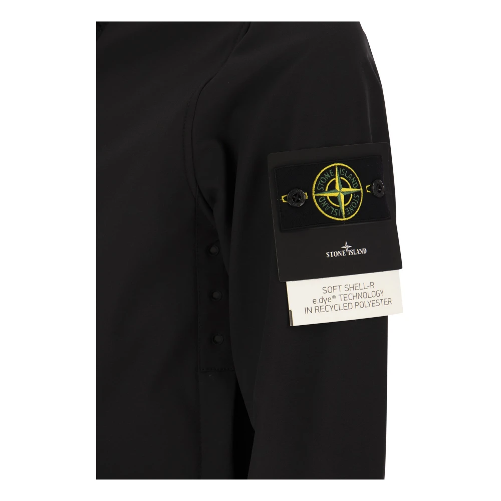 Stone Island Lichtgewicht jas met capuchon en waterbestendig membraan Black Heren