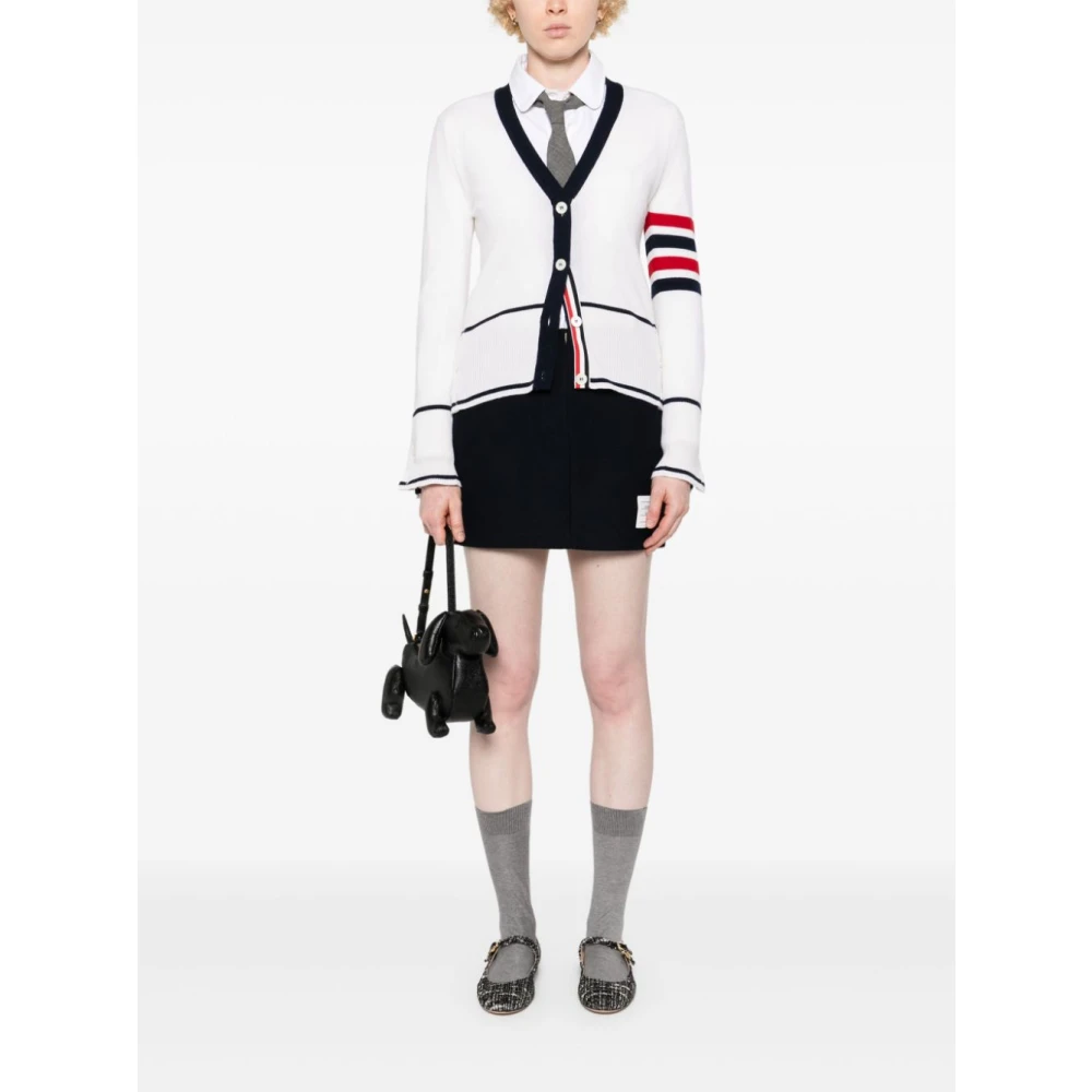 Thom Browne Blauwe Twill Rok Blue Dames