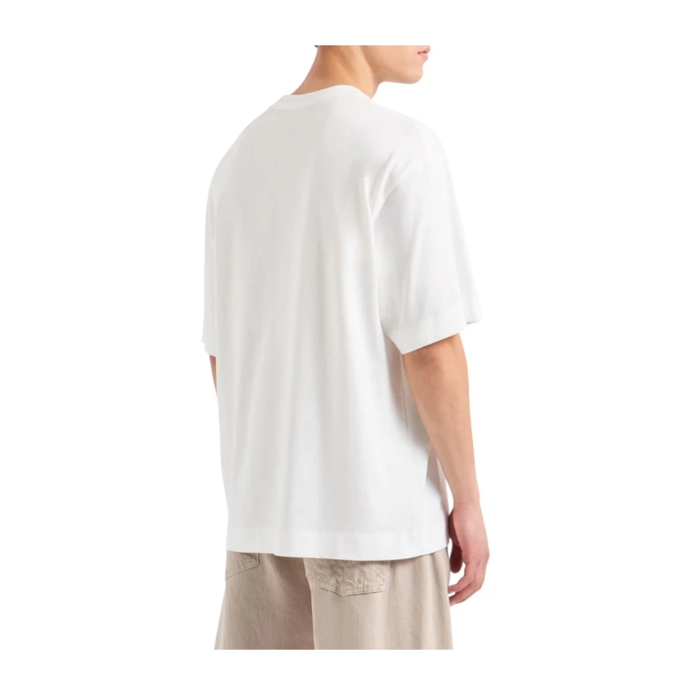 Armani Exchange T-shirt met Logoprint Korte Mouwen White Heren