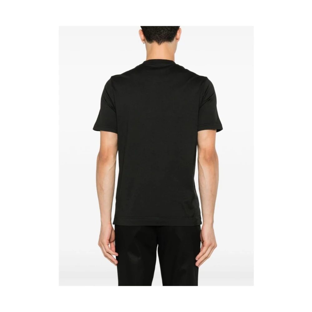Fedeli Zwarte Katoenen Crew Neck T-shirt Black Heren