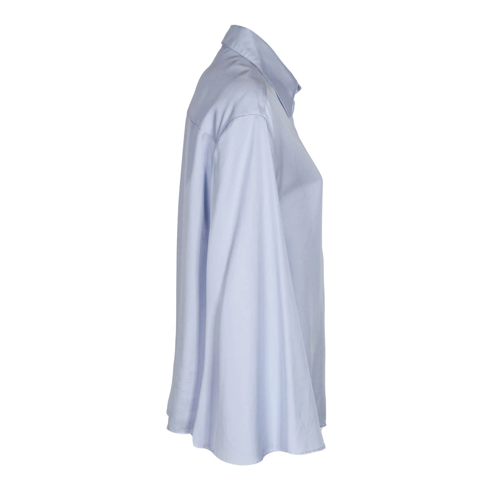 Mauro Grifoni Damesblouse met wijde uitlopende mouwen Blue Dames