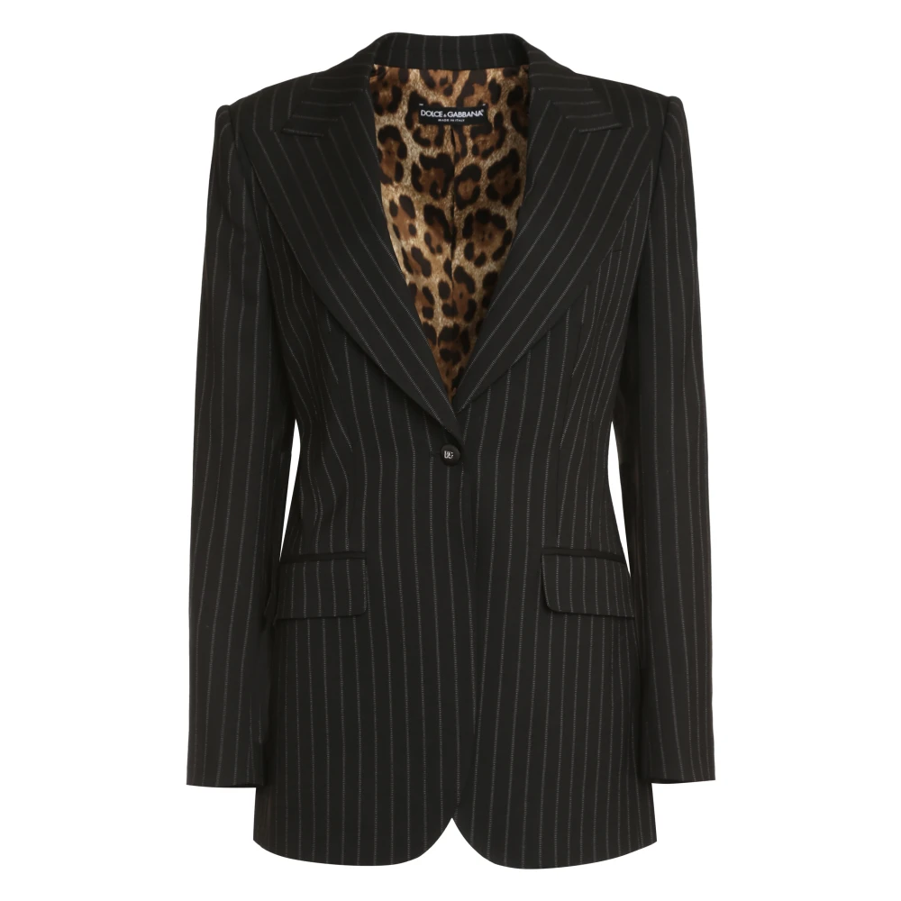 Dolce & Gabbana Women's Black Single-Breasted One Button Jacket - Blazers - S - Jackets