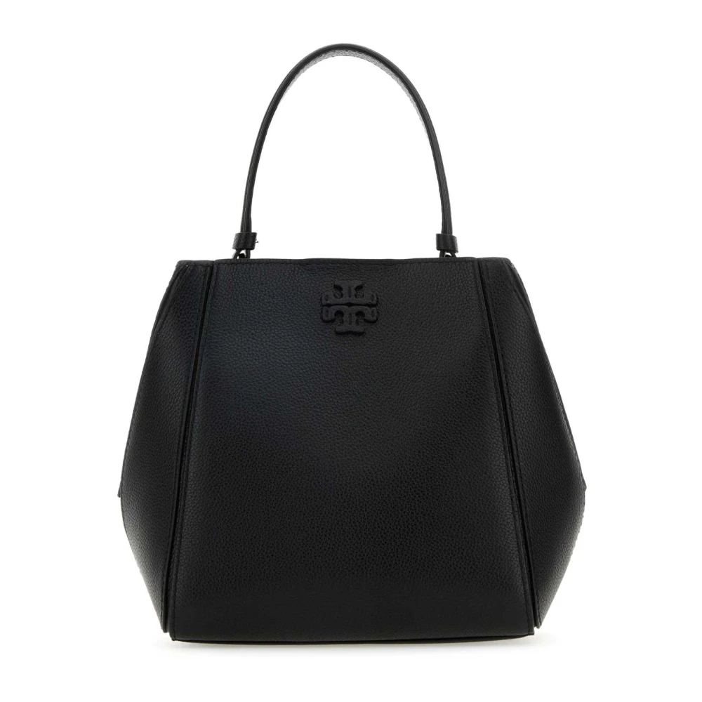 TORY BURCH Stijlvolle Zwarte Leren Handtas Black Dames