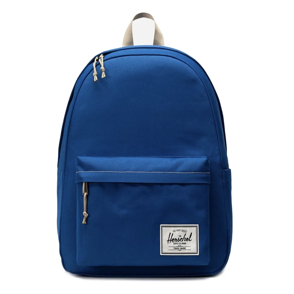 Herschel XL Klassieke Rugzak Blauw Witte Stiksels Blue Unisex