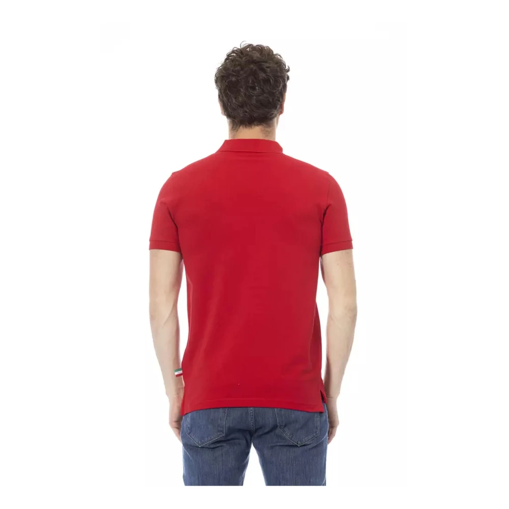 Baldinini Geborduurde Polo Shirt Red Heren