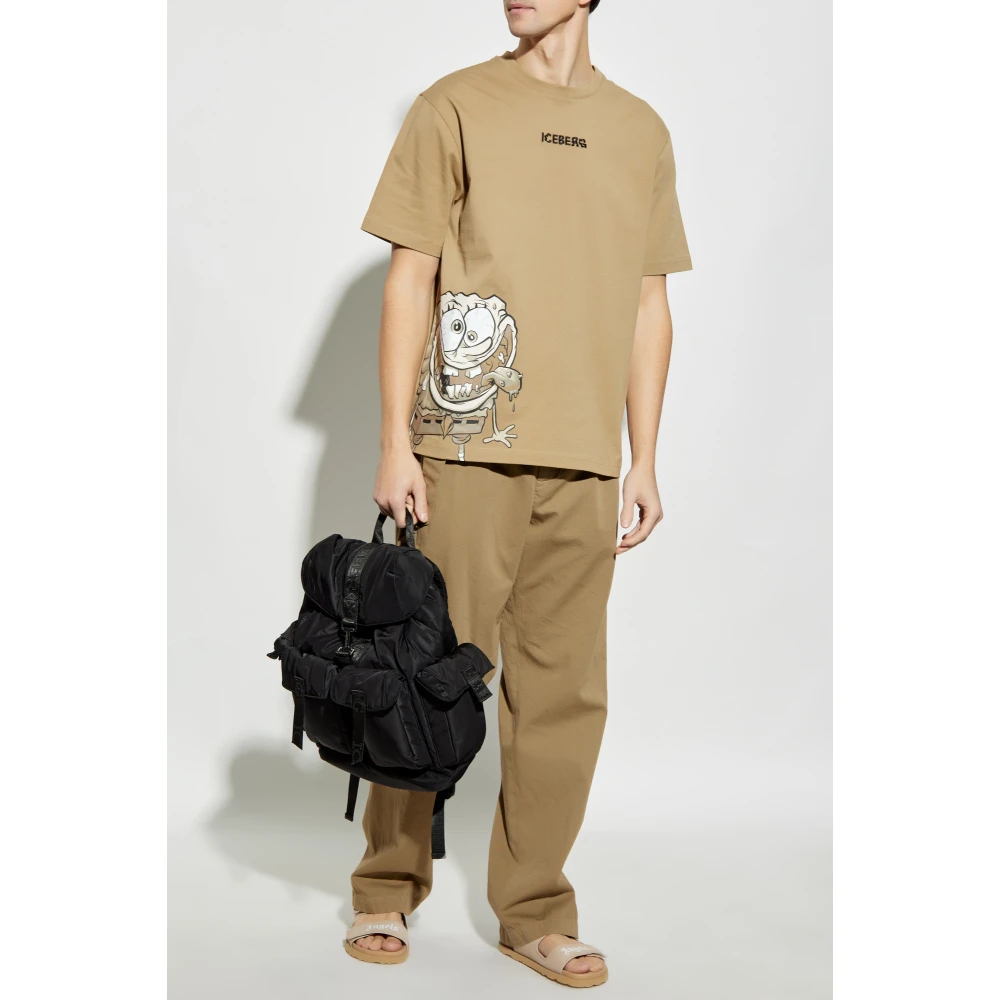Iceberg T-shirt met print Brown Heren
