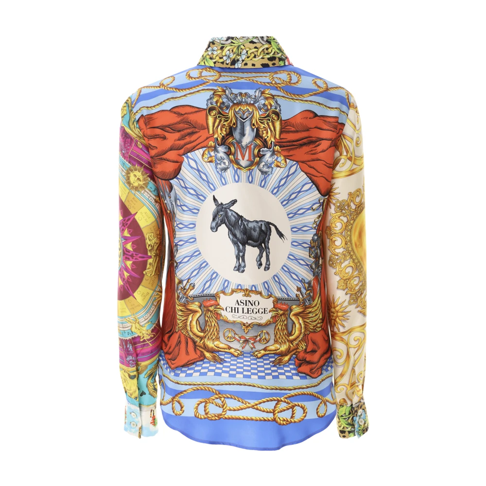 Moschino Twill Foulard Print Overhemd Multicolor Dames