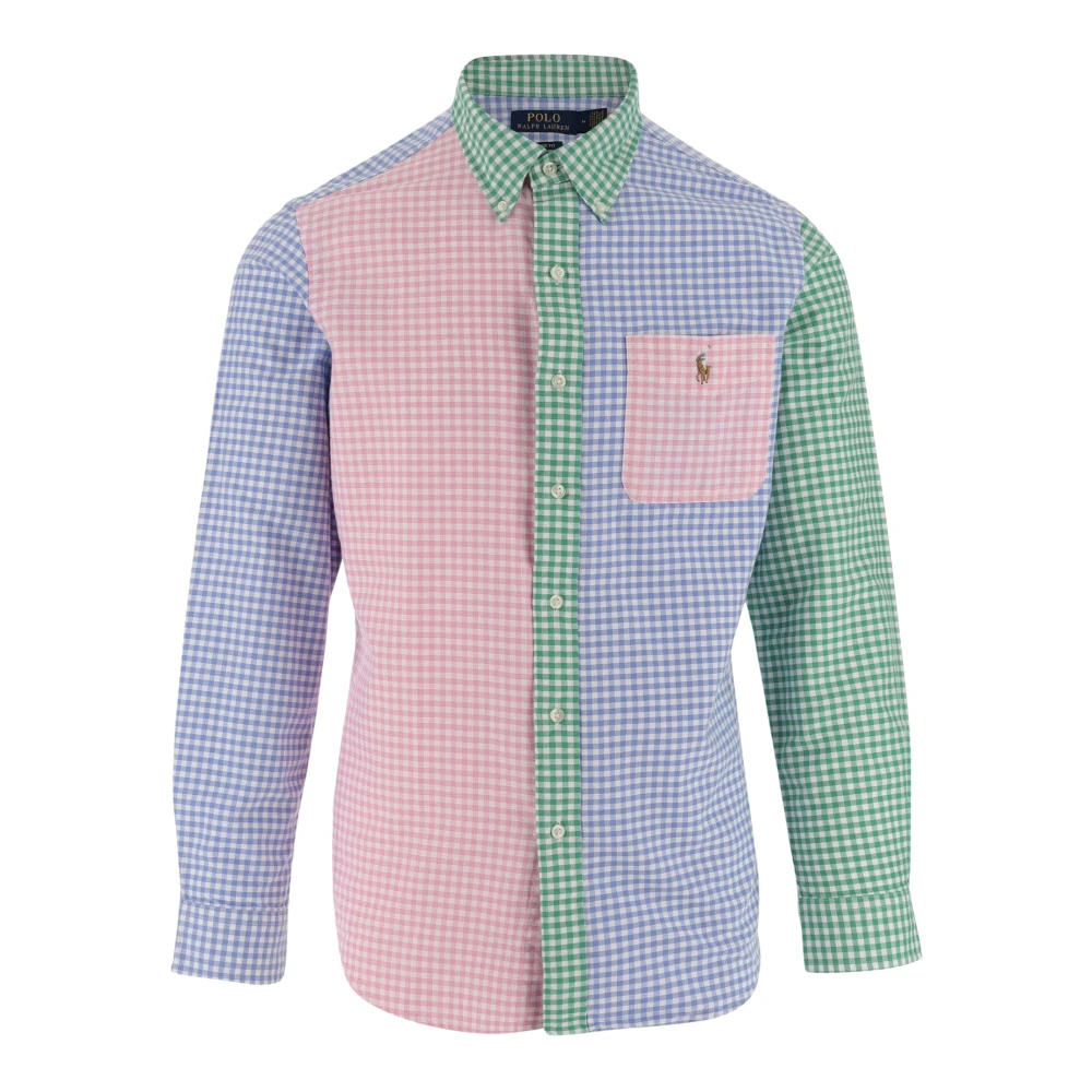 Polo Ralph Lauren Bomull Skjorta Button-Down Rutigt Design Multicolor, Herr