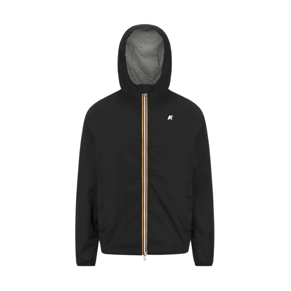 K-Way Homme Noir Vestes, Taille: L Jack Stretch Nylon Jersey