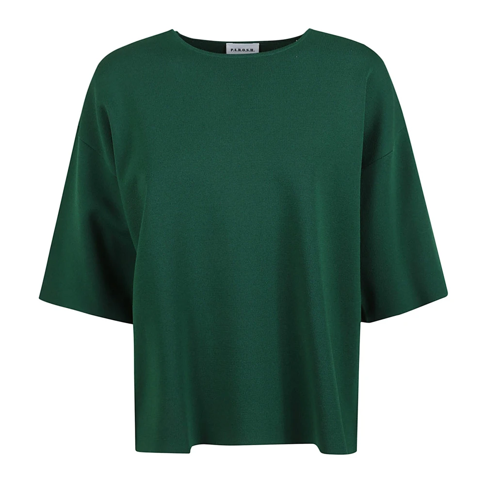 P.a.r.o.s.h. Smaragdgroene Jersey Top Roma25 Green Dames