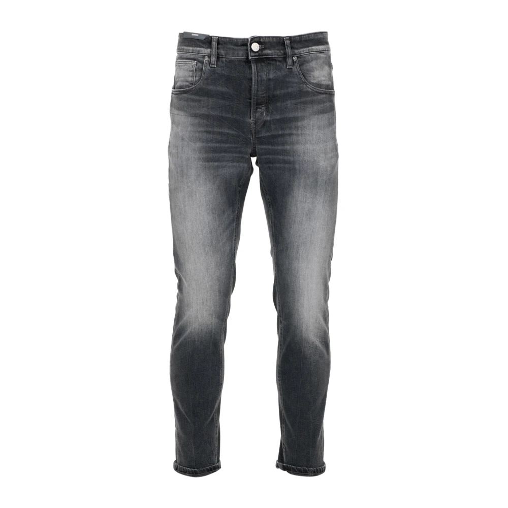 PT Torino Denim Jeans Tapered Fit Elastisch Katoen Gray Heren