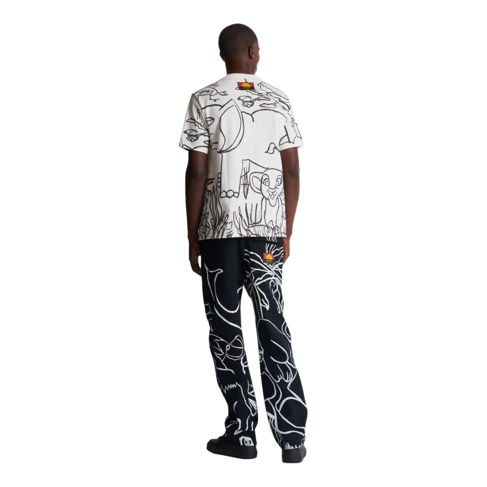 Balmain Diney x: The Lion King Ruimvallend bedrukt kindershirt White Heren