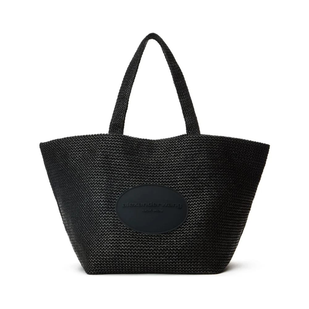 Alexander wang Zwarte Logo In reliëf Stropdas Sluiting Tas Black Dames