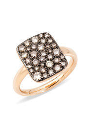 Pomellato - Woman - PAB9031O7000DBR00 - Rechthoekige zandring Diamantbruin